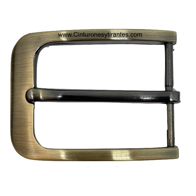 SMOOTH GOLD-PLATED METAL BUCKLE FOR BELT WIDTH 35 MILLIMETRES 