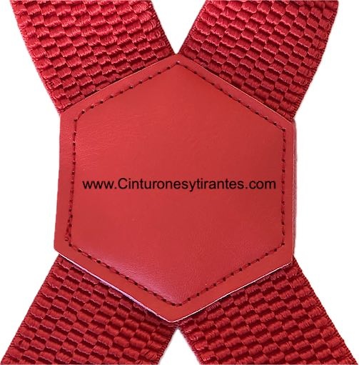TIRANTES THOR ROJOS ANCHOS Y RESISTENTES CON PINZAS DE METAL FUERTES CON REGULADOR 