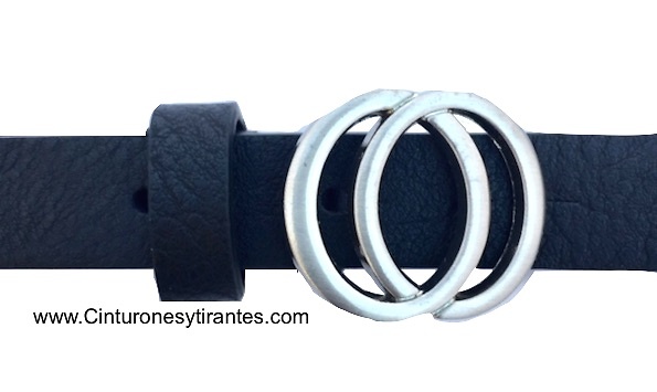 WOMAN'S NARROW BELT WITH INTERLOCKING BUCKLE 