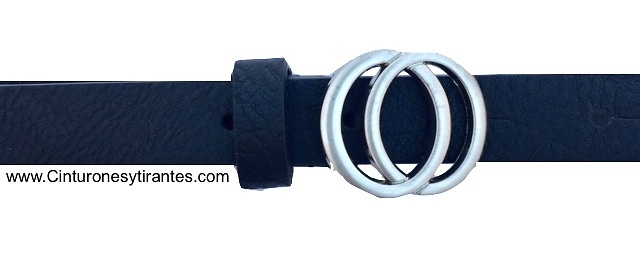 WOMAN'S NARROW BELT WITH INTERLOCKING BUCKLE 