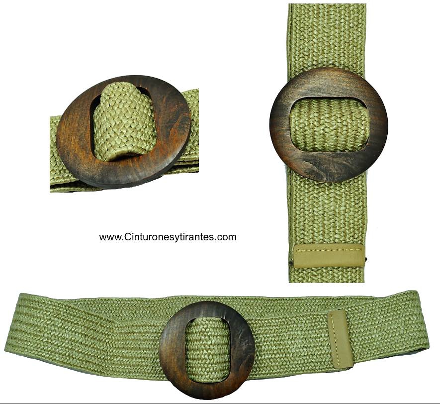 WOMEN BELT FIBER VEGETABLE WITH BUCKLE DEMADERA AND SHAPE OF THE WAIST 