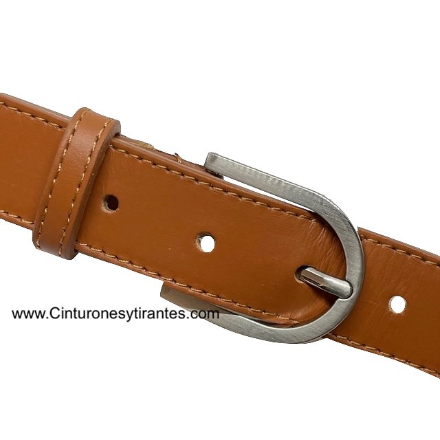 WOMEN'S FINE LEATHER CUBILO BELT ELEGANT AND VERSATILE IN 3 CM WIDTH 