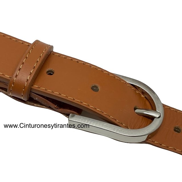 WOMEN'S FINE LEATHER CUBILO BELT ELEGANT AND VERSATILE IN 3 CM WIDTH 