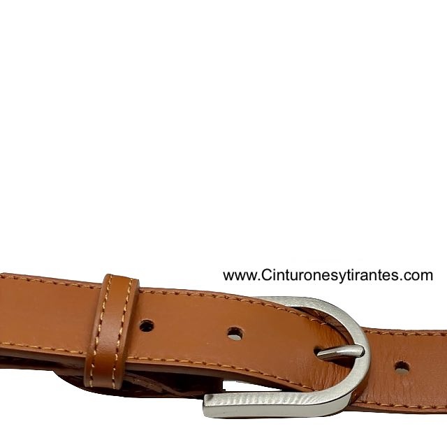 WOMEN'S FINE LEATHER CUBILO BELT ELEGANT AND VERSATILE IN 3 CM WIDTH 