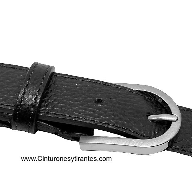 WOMEN'S NAVY BLUE LEATHER CUBILO BELT, ELEGANT AND VERSATILE IN 3 CM WIDTH. 