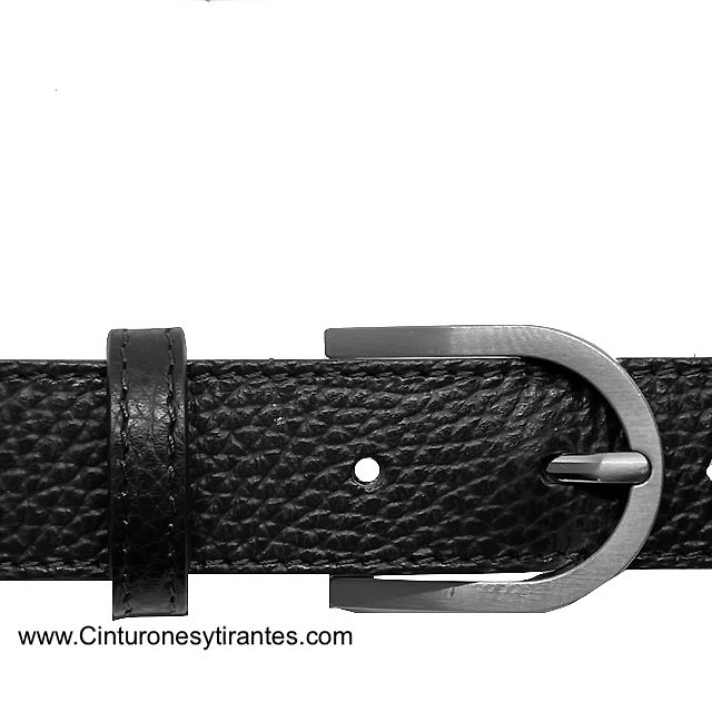 WOMEN'S NAVY BLUE LEATHER CUBILO BELT, ELEGANT AND VERSATILE IN 3 CM WIDTH. 