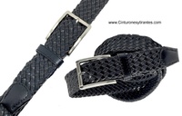 BLACK BRAIDED BELT FOR MAN OR YOUTH