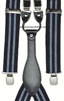 BRACES FOR MAN STRIPES NAVY BLUE AND  GREY