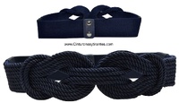 BRAIDED CORD BELT WOMEN WITH CLOSE DOUBLE KNOT