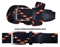 BRAIDED ELASTIC BELT WITH THE COLORS OF SPAIN