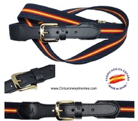 ELASTIC BELT THREE ARMIES FLAG SPAIN - 4 COLORS -