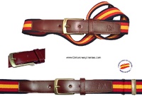  ELASTIC BELTS LEATHER POINTE  BIG SPAIN FLAG