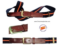  ELASTIC BELTS LEATHER POINTE  -SPAIN FLAG