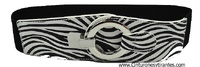 ELASTIC RUBBER ZEBRABELT WITH METAL RING CLOSURE