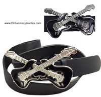 ELECTRIC GUITAR  BELT WITH ENAMELED BUCKLE