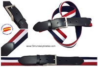 EXTRA STRONG LEATHER AND CANVAS BELT FOR MEN LARGE SIZES