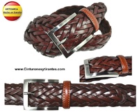  HANDMADE BRAIDED LEATHER BELT 