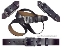 LARGE LEATHER BELT FOR MEN WITH DOUBLE HAT