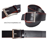  LEATHER  BELT WITH EDGES RED FERRARI  EDGES