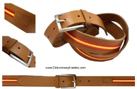 LEATHER BELT WITH FLAG OF SPAIN