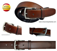 LEATHER BELT WITH SADDLE