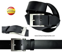 MEN'S LEATHER BELT WIDTH 4 CMS.- S