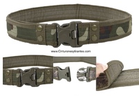 MILITARY TACTICAL CAMOUFLAGE BELT WITH PRESSURE CLOSURE