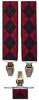 SUSPENDERS MAN IN REDS DIAMOND AND BLACKS