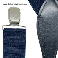 TIRANTES AZUL MARINO PARA HOMBRE CON PINZAS EN FORMA DE Y