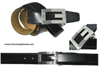 TITTO BLUNI  LEATHER BELT MEN AND BUCKLE DESIGN